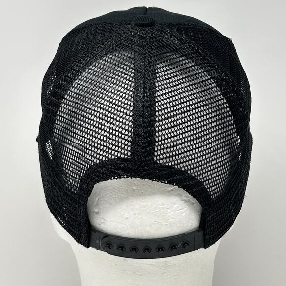 Vintage UWS Football Trucker Hat Cap Black 80s University of Wisconsin Superior - Picture 3 of 9